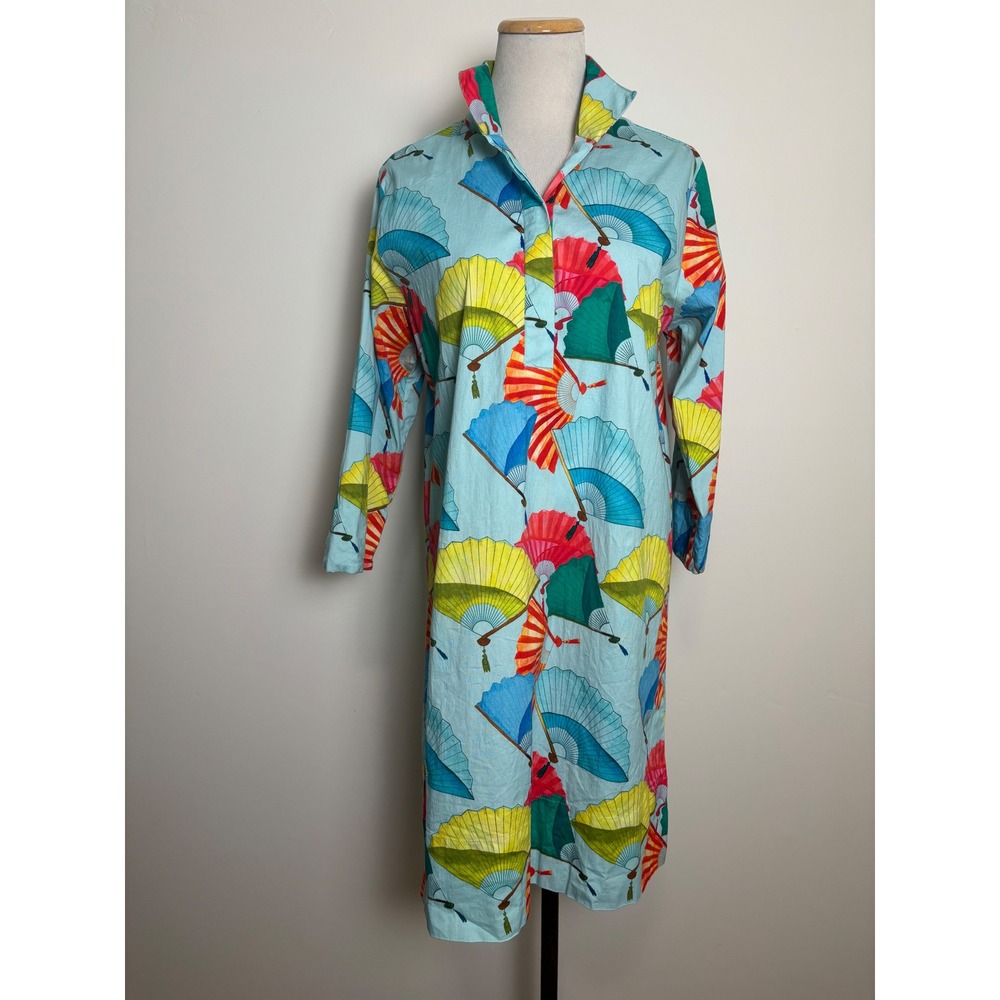 Holly Shae Design Arden Fanfare Mini Shift Dress L Eclectic Art Resortwear